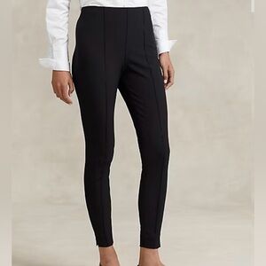 NEW $268 Polo Ralph Lauren women size 2 black skinny stretch super slim pants